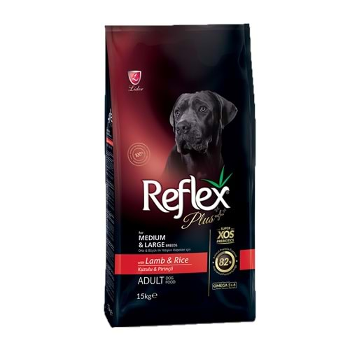 Reflex Plus Kuzu Orta ve Büyük Irk Köpek Maması 15 Kg