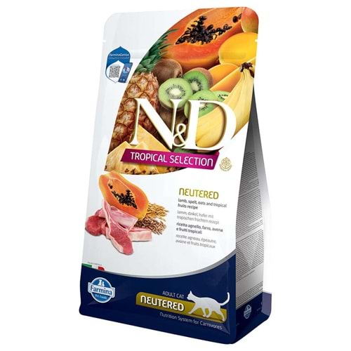 ND Tropical Selection Kuzu ve Meyveli Kısırlaştırılmış Kedi Maması 10 Kg