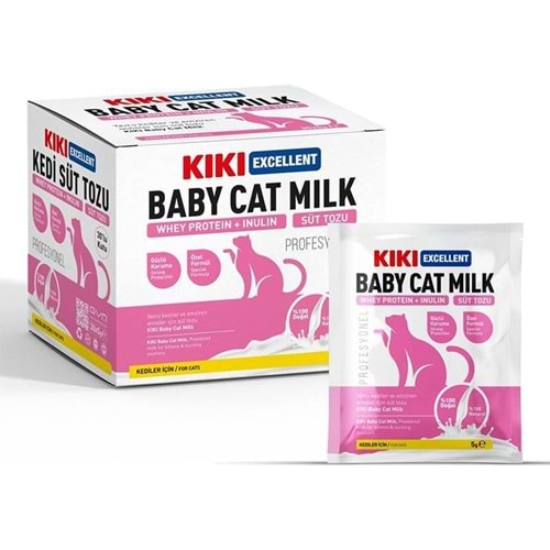 KIKI Excellent Kedi Süt Tozu Saşe Whey Protein + Inulin 5gr X30 ADET