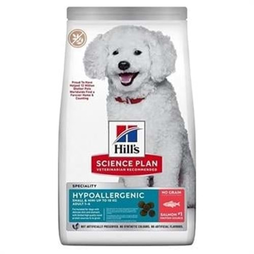 Hills Scıence Plan Hypo-Allergenic Somonlu Küçük Irk Tahılsız Yetişkin Köpek Maması 1,5kg