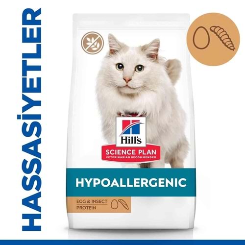 Hills Scıence Plan Hypo-Allergenic Yumurta ve Böcek Proteinli Yetişkin Kedi Maması 1,5kg