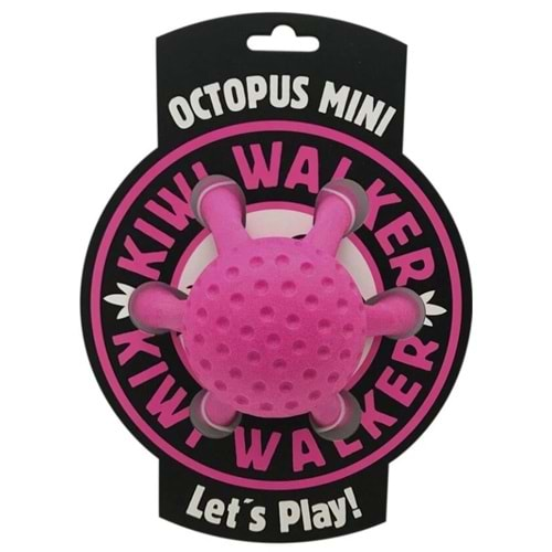 Kiwi Walker Parçalanmaz Yüzen Köpek Oyuncağı Ahtapot Mini PEMBE