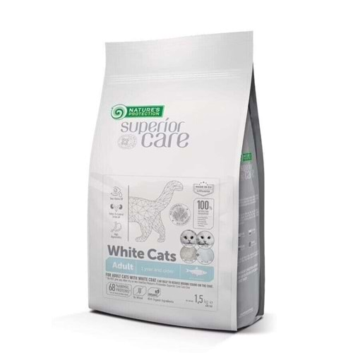 Natures Protection White Cat Beyaz Tüylü Kedi Maması 1,5 Kg