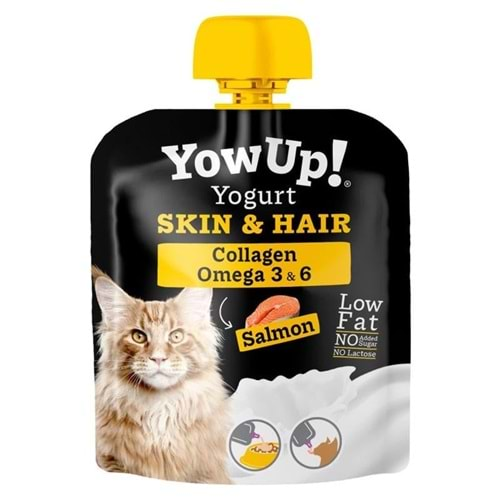 YowUp Kolajen ve Omega3 İlaveli Doğal Kedi Ödül Yoğurdu 85gr