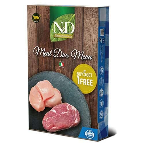 ND Meat Duo Menu Kuzu ve Tavuk Etli Kedi Konservesi 6 x 70 gr