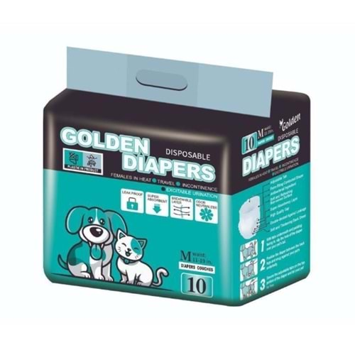 Golden Diapers Köpek Bezi M Beden 10 Lu