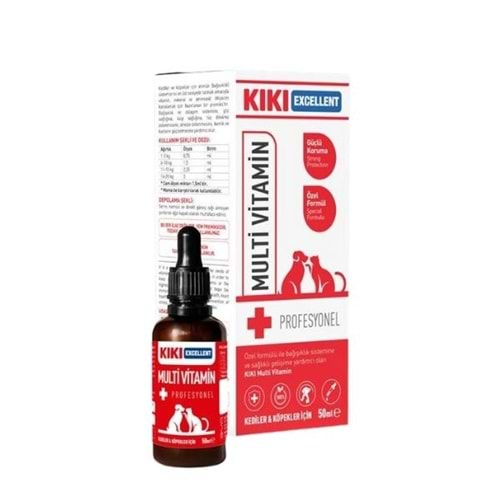 KIKI Excellent Kedi ve Köpek İçin Multi Vitamin Şurup 50 ml