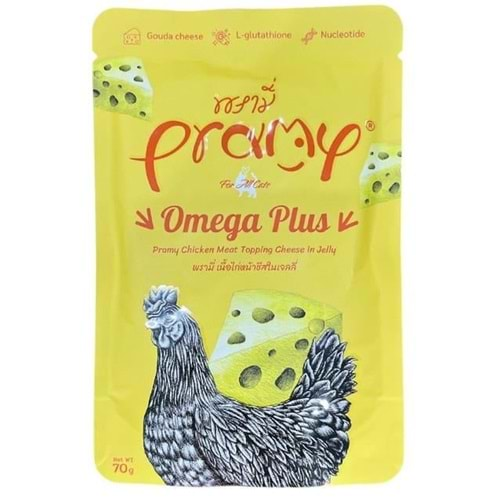 Pramy Jöle İçinde Tavuklu ve Peynirli Yetişkin Kedi Maması 70 Gr