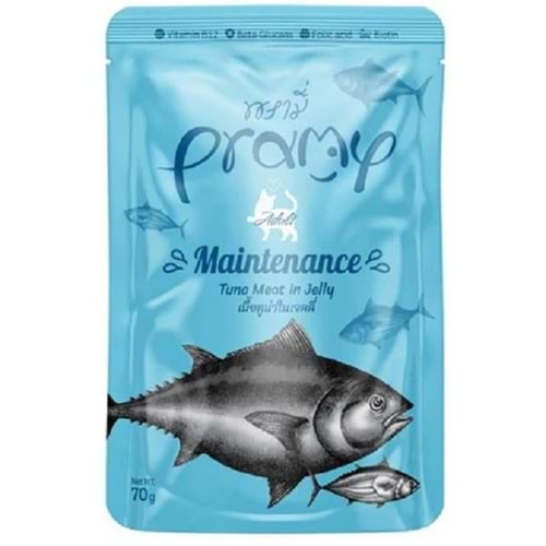 Pramy Cat Jöleli Yetişkin Ton Balıklı Kedi Maması 70 Gr