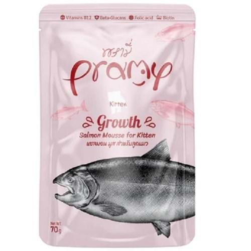 Pramy Kitten Grow Somon Mousse Yavru Kedi Maması 70 Gr