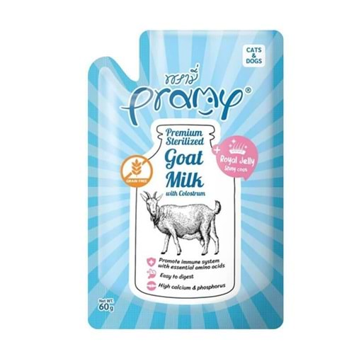 Pramy Cat Kolostrum ve Arı Sütlü Keçi Sütlü Kedi Maması 60 Gr