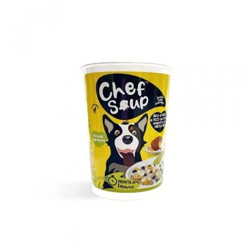 Chef Soup Tavuk Yaban Mersini Bal Kabaklı Orta ve Büyük Irk Köpekler İçin Hazır Çorba 50gr