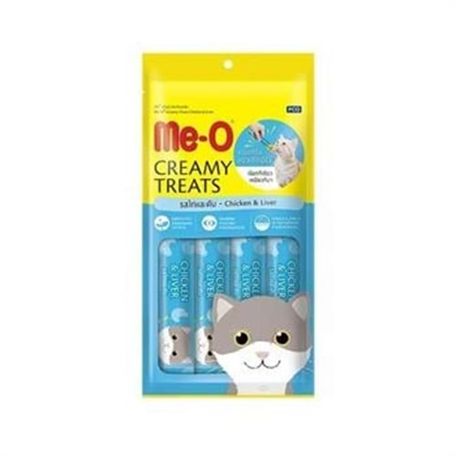 Me-O Creamy Treats Tavuklu ve Ciğerli Ek Besin ve Kedi Ödülü 60 Gr ( 4 x 15 Gr )