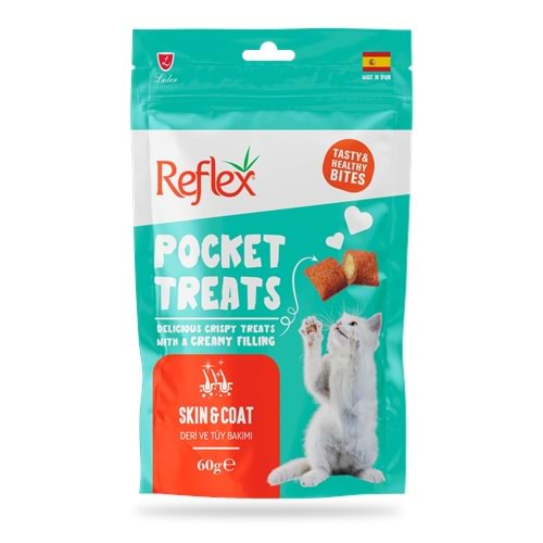 Reflex Pocket Treats Deri ve Tüy Bakımı Destekleyici Kedi Ödül Maması 60gr