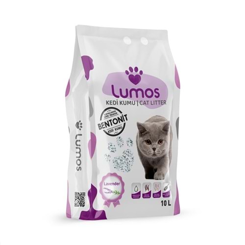 Lumos Bentonit Kedi Kumu Lavantalı 10 LT
