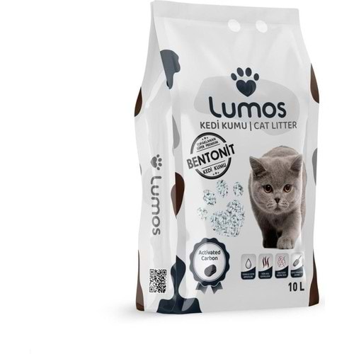 Lumos Bentonit Kedi Kumu Aktif Karbonlu 10 LT