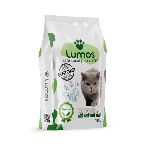 Lumos Bentonit Kedi Kumu Naturel 10 LT