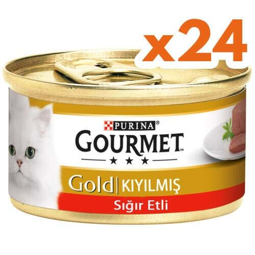 Gourmet Gold Kıyılmış Sığır Etli Kedi Konservesi 85 Gr * 24 Adet