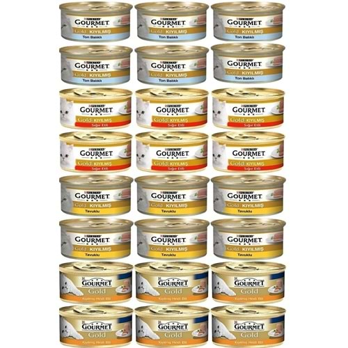 Gourmet Gold Kıyılmış Karışık Kedi Konservesi 85 Gr * 24 Adet