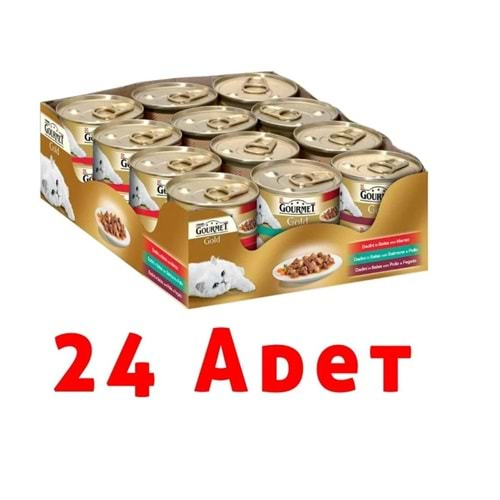 Gourmet Gold Parça Etli Karışık Kedi Konservesi 85 Gr * 24