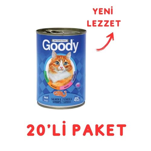 Goody Somonlu Yetişkin Kedi Konservesi 400 Gr - 20'Li Paket