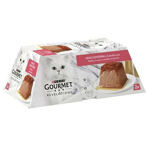 Purina Gourmet Revelations Somon Balıklı Kedi Yaş Maması 2x57gr