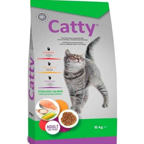 Catty Somonlu Kısırlaştırılmış Kedi Maması 15kg