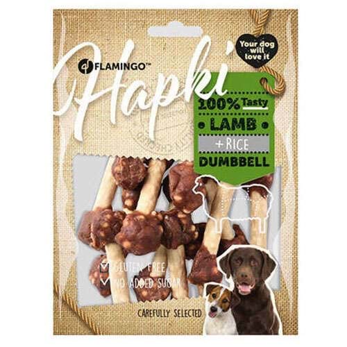Flamingo Hapki Kuzu Etli ve Pirinçli Dumbell Köpek Ödülü 150 Gr
