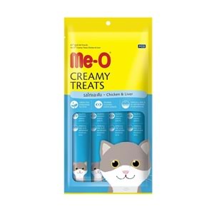 Me-O Creamy Treats Tavuklu ve Ciğerli Ek Besin ve Kedi Ödülü 60 Gr ( 4 x 15 Gr )