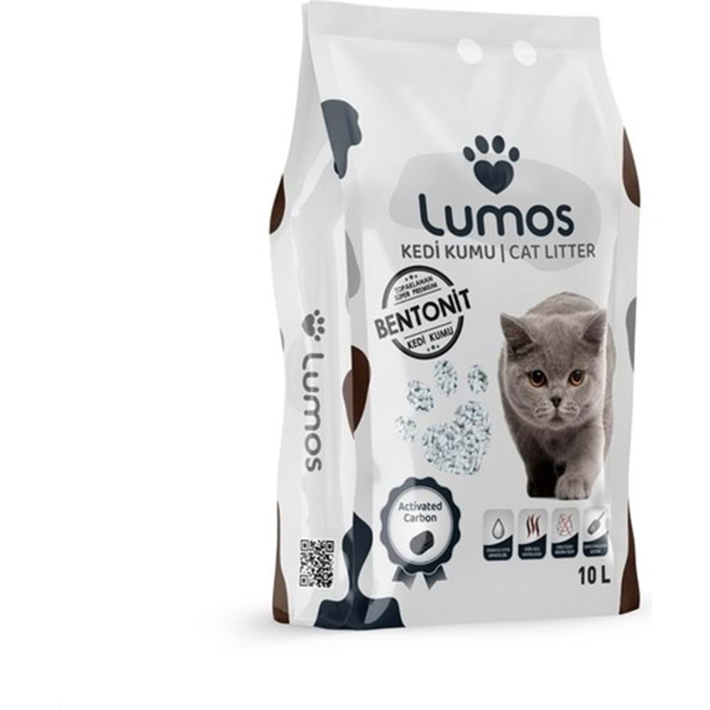 Lumos Bentonit Kedi Kumu Aktif Karbonlu 10 LT