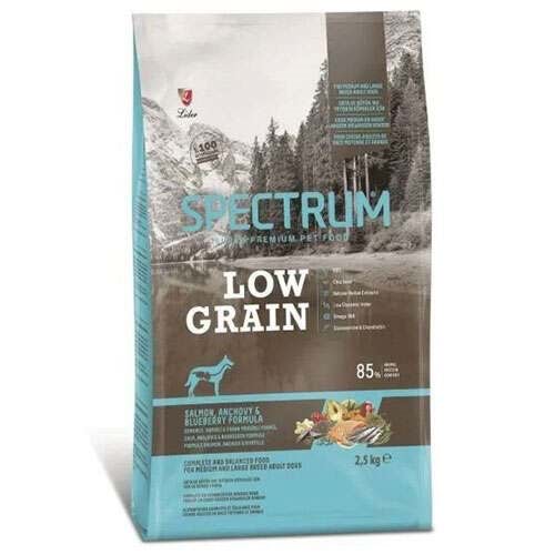 Spectrum Low Grain Somon Hamsi ve Yaban Mersini Orta ve Büyük Irk Köpek Maması 2,5 Kg