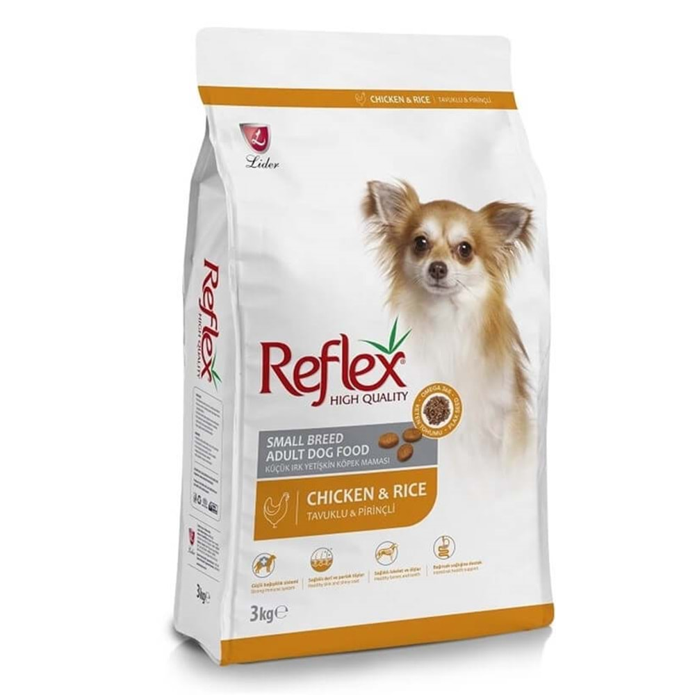 Reflex Küçük Irk Tavuklu ve Pirinçli Yetişkin Köpek Maması 3kg